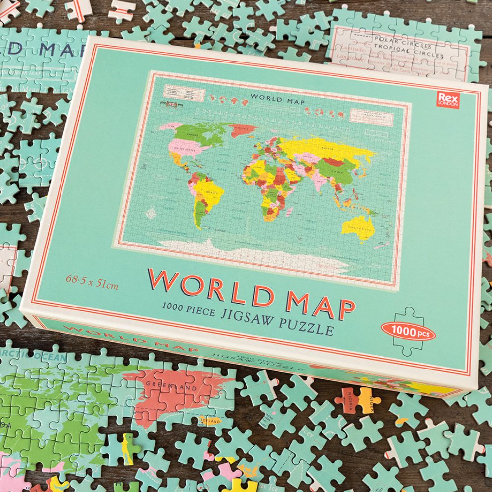 JIGSAW PUZZLE - WORLD MAP 1000PC