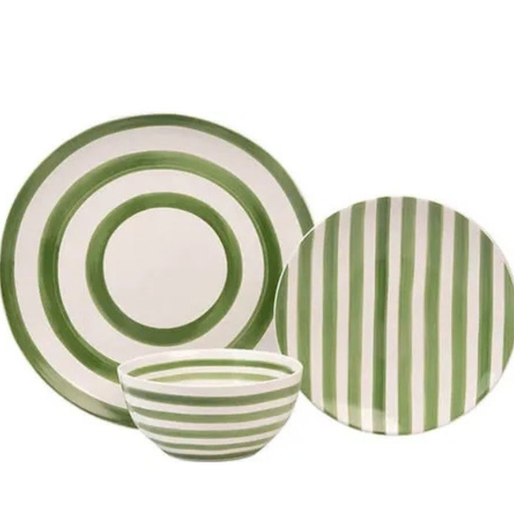 MBAHDNSET12GRN: MB AT HOME 12PC DINNER SET GREEN