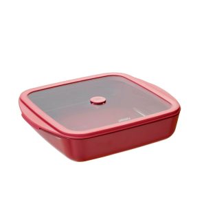 PB-40-PKV079: SQ. GB DISH 1.6L - CHERRYWOOD