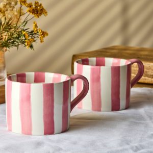 STRIPES MUG PINK