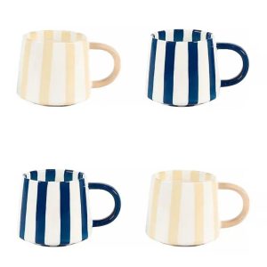 248801: STRIPED MUG S/4