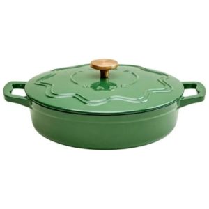 JCA19G: JW ENAMELLED CI SHALLOW CASS. 3L GREEN