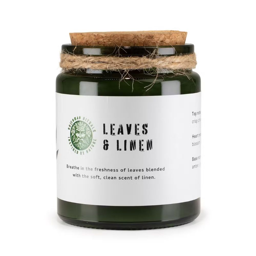 W/W SOY CANDLE - LEAVES & LINEN
